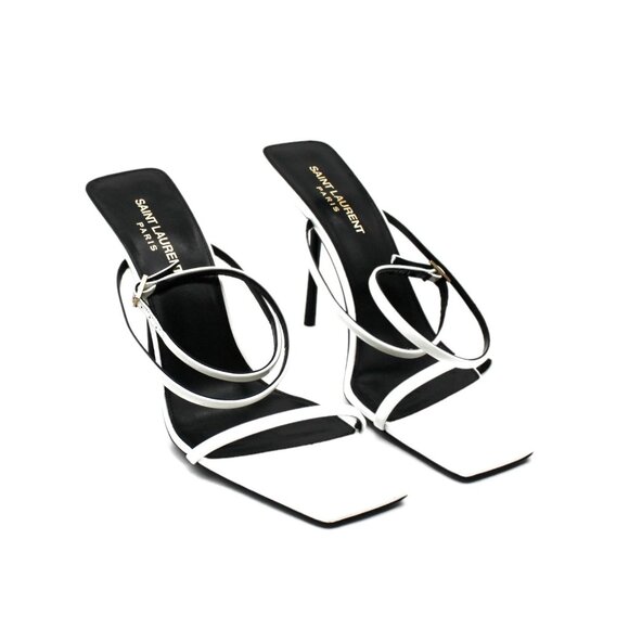 Saint Laurent Women's Nuit Square Toe High Heel Sandals - Picture 2 of 16